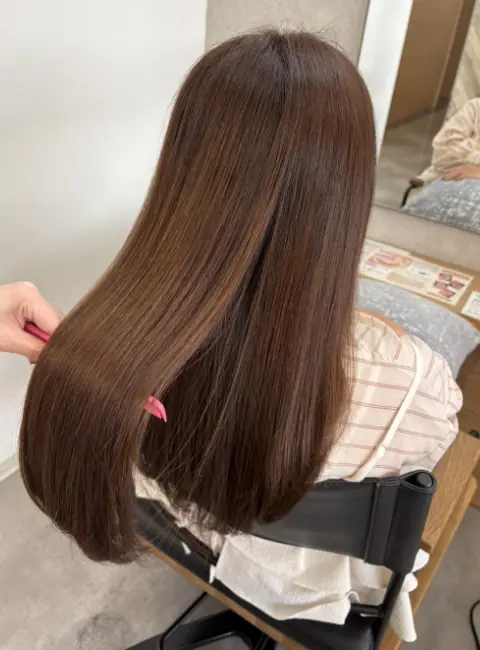 メニュー施術前の髪